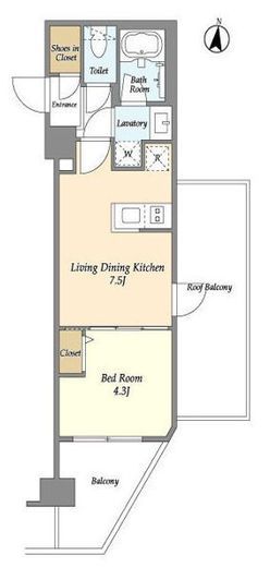 La Douceur赤羽 (ラドゥセール赤羽)　703号室　間取り