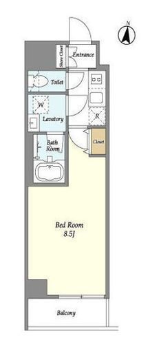 La Douceur赤羽 (ラドゥセール赤羽)　501号室　間取り