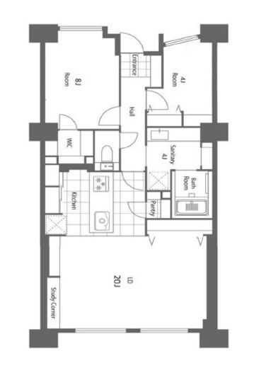 シスナブ池袋本町　1219号室　間取り