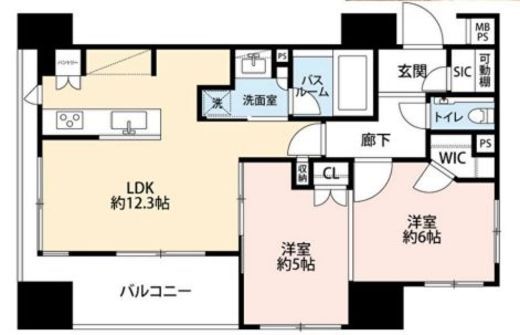 クリオ日暮里セントラルマークス　703号室　間取り