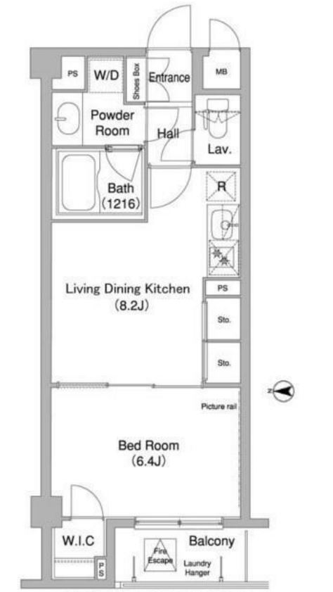 コンフォリア目黒長者丸　209号室　間取り