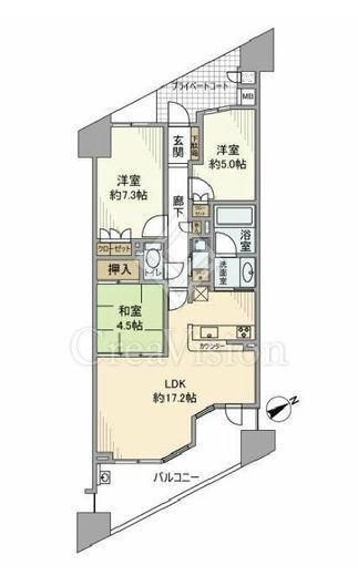 プラウドシティ上池袋　623号室　間取り