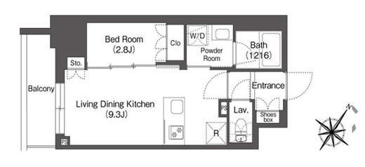 ミュプレ巣鴨駅前　1305号室　間取り