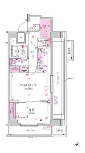 ベルシード西巣鴨　15F1号室　間取り