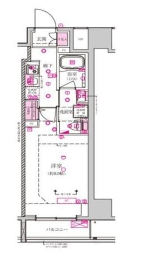 ベルシード西巣鴨　802号室　間取り