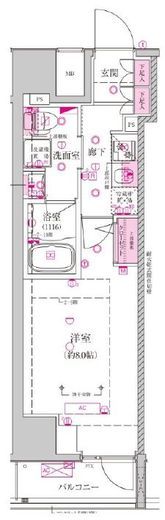 ベルシード西巣鴨　803号室　間取り