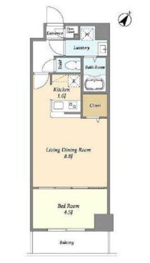 アルファコート常盤台3　404号室　間取り