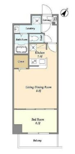 アルファコート常盤台3　407号室　間取り