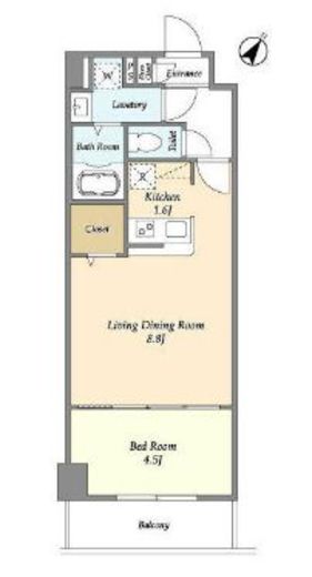 アルファコート常盤台3　505号室　間取り