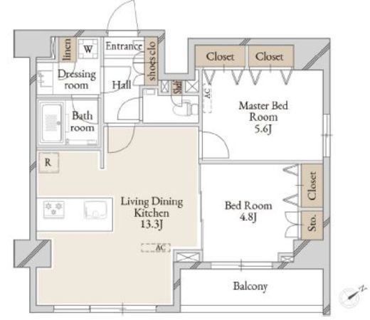 SPコート尾久ノース　1002号室　間取り