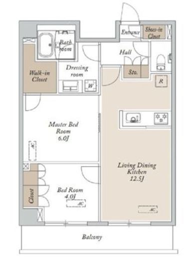 HF東尾久レジデンス　406号室　間取り