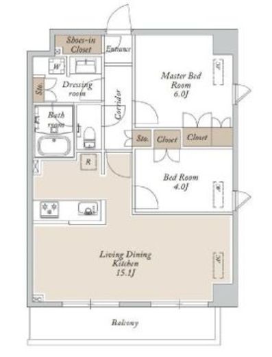 HF東尾久レジデンス　504号室　間取り