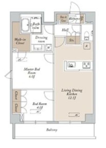 HF東尾久レジデンス　502号室　間取り
