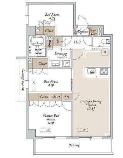 HF東尾久レジデンス　301号室　間取り