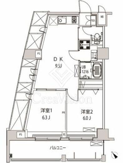 グローリア十条　403号室　間取り