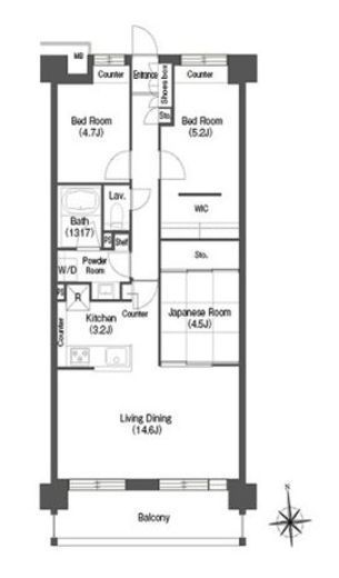 コンフォリア高島平　2-405号室　間取り