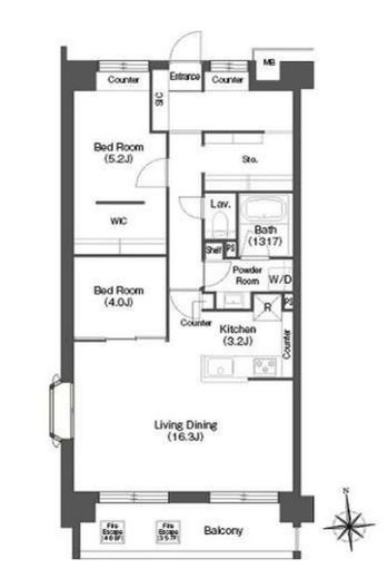 コンフォリア高島平　2-406号室　間取り