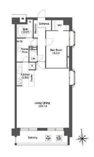 コンフォリア高島平　2-801号室　間取り