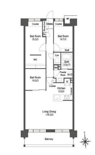 コンフォリア高島平　2-802号室　間取り