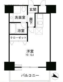 レジディア麻布十番2　102号室　間取り