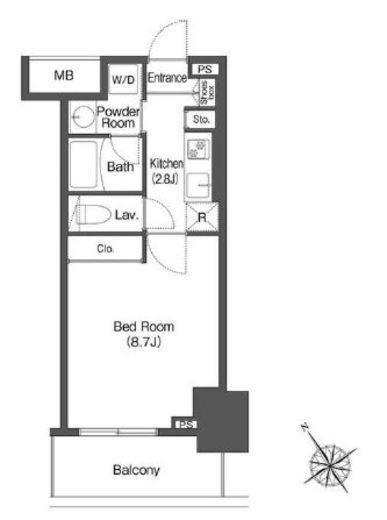 ヒューリック成増　903号室　間取り