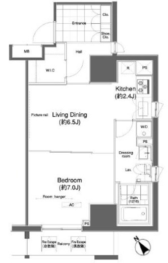 プライムアーバン板橋　1105号室　間取り