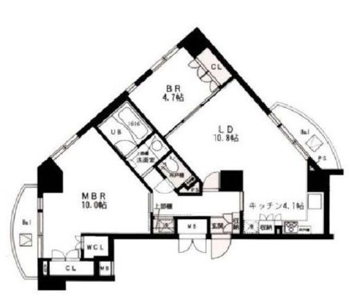 プライムアーバン千住　806号室　間取り