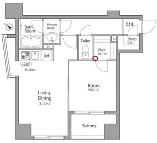 レジディア池袋ウエスト　206号室　間取り