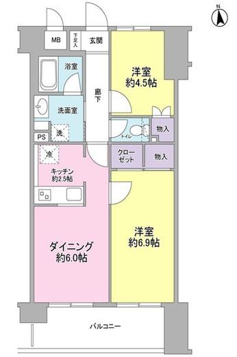 コンフォリア赤羽岩淵　102号室　間取り