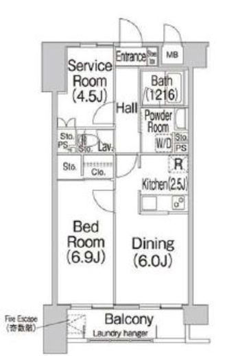 コンフォリア赤羽岩淵　407号室　間取り