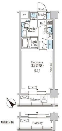 パークアクシス板橋MUSE　206号室　間取り