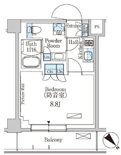 パークアクシス板橋MUSE　302号室　間取り