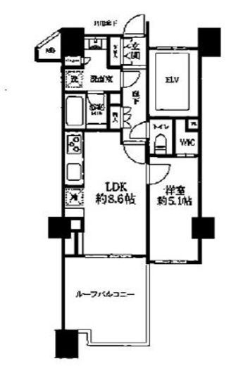 オープンレジデンシア本郷菊坂　602号室　間取り