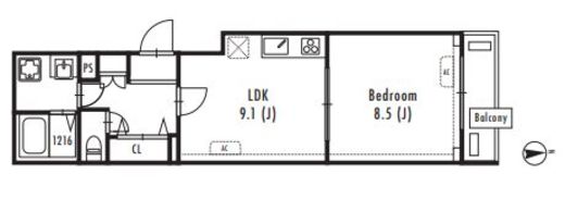 GRAN PASEO文京小日向 (グランパセオ文京小日向)　401号室　間取り