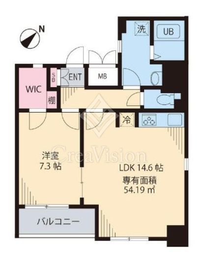 N・Y根津八重垣　801号室　間取り