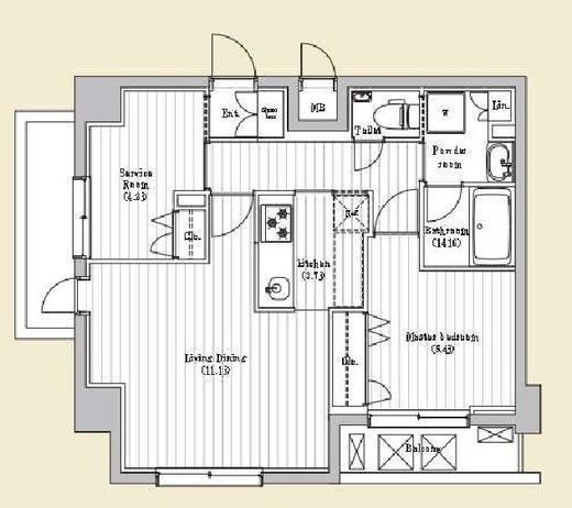 アーバンパーク綾瀬　601号室　間取り