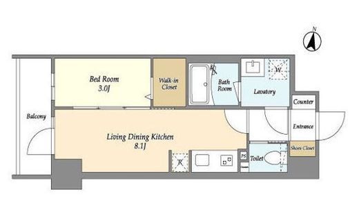 HF北千住レジデンス　804号室　間取り