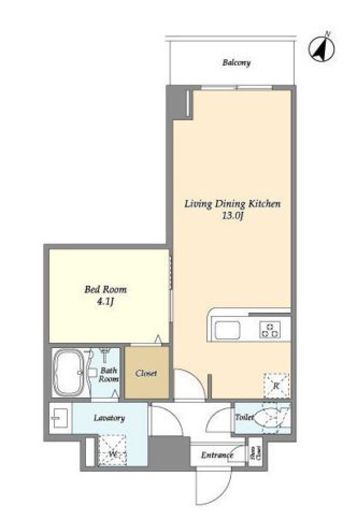 アルファコート北綾瀬2　206号室　間取り