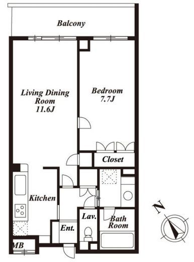 ザ タバタ ハウス　404号室　間取り