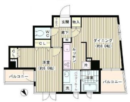 IH STORY南長崎　206号室　間取り