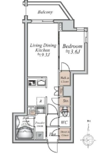 Solast Square綾瀬　206号室　間取り