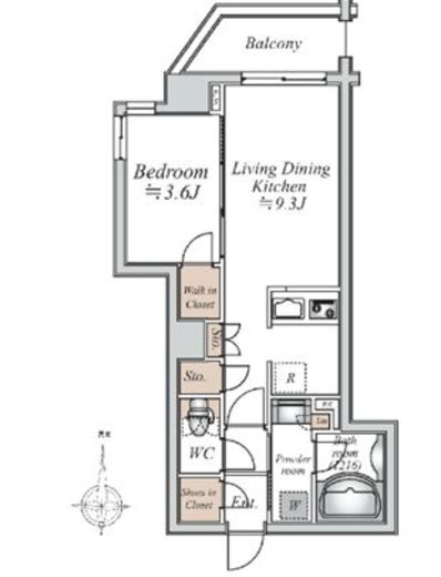 Solast Square綾瀬　409号室　間取り