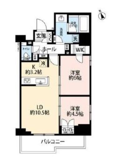 プレール・ドゥーク王子　1502号室　間取り