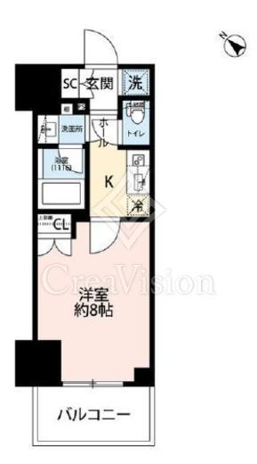 プレール・ドゥーク王子　803号室　間取り