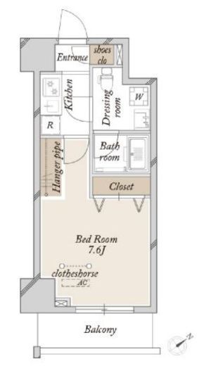 SPコート尾久サウス　1002号室　間取り