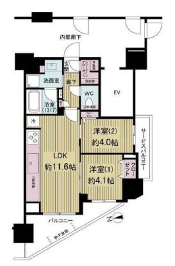 イニシア北千住レジデンス　305号室　間取り