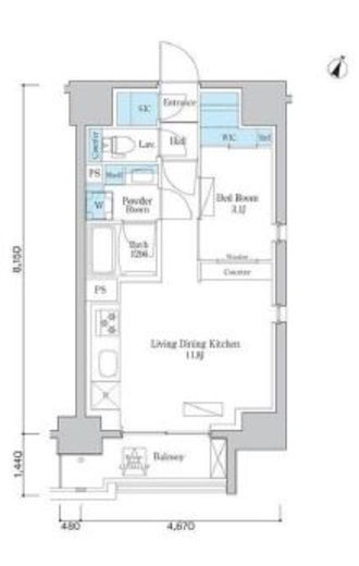 ORSUS板橋本町 (オルサス板橋本町)　1301号室　間取り