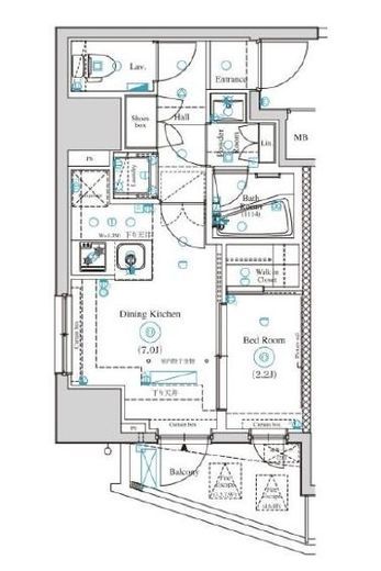 アクサス駒込アジールコート　704号室　間取り