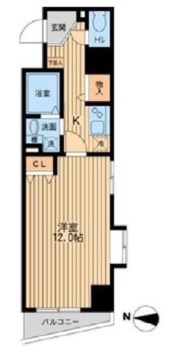 エクセリア池袋WESTⅡ　904号室　間取り
