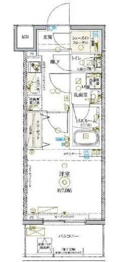 KDXレジデンス池袋ウエスト　706号室　間取り